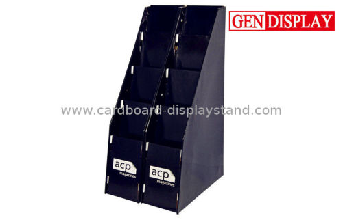 Recycle Cardboard Book Display Stand With B Flute Corrugated Cardboard