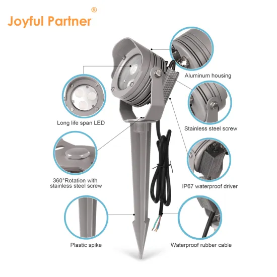 Durable High-Quality IP65 Aluminum Outdoor Dimming LED Spotlight