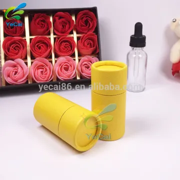 Custom logo printed small paper packaging tube essential oil box , cosmetic paper packing tube
