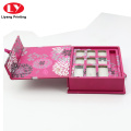 Custom Logo High Pigmented Pink Eyeshadow Palette Packaging