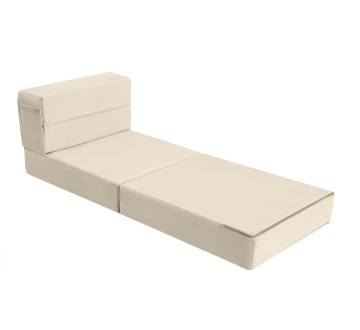 Tri-Fold Convertible Foldable Futon Chair Bed for Adults: High-Density Foam Floor Sofa Bed Perfect for Sleeping and Rest
