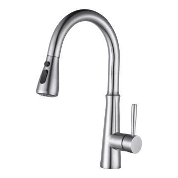 Kaiping 304 Stainless Steel Deck Mount Tri-flow Kitchen Faucet with Pull Down Sprayer