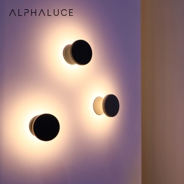 Alphaluce extérieur rond 8W Cob LED étanche IP65 Lampe murale extérieure