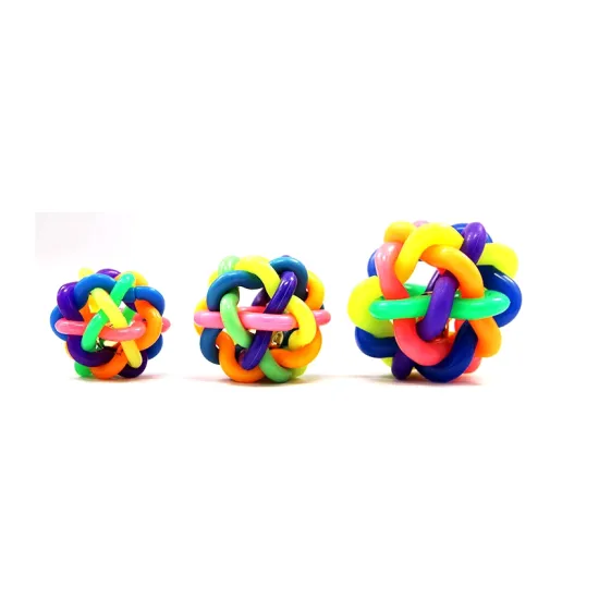 Colorful ring rubber ball for dog and cat