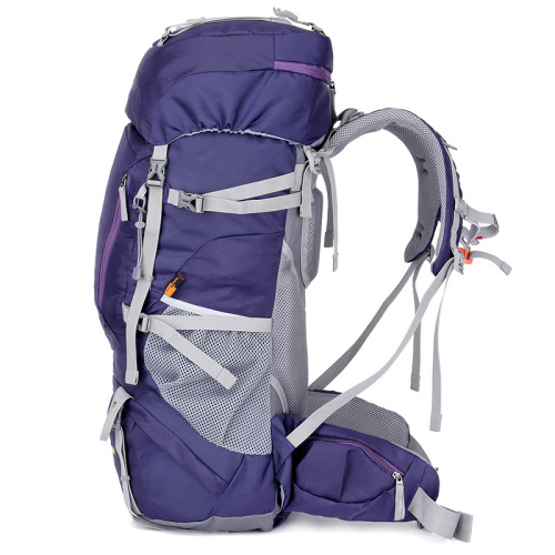 60L Backpack de caminhada leve à prova d&#39;água com cobertura de chuva