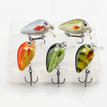 Hot Selling 30mm 1.5g Treble Hooks Realistic Floating Crankbait Lures