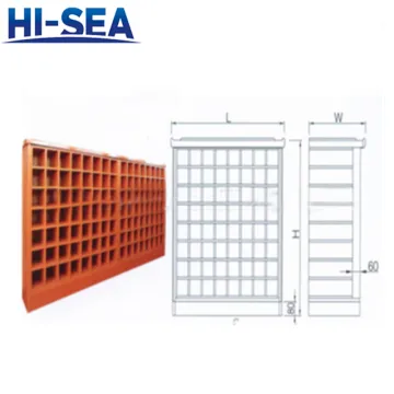 Marine Wood Flag Locker Cabinet