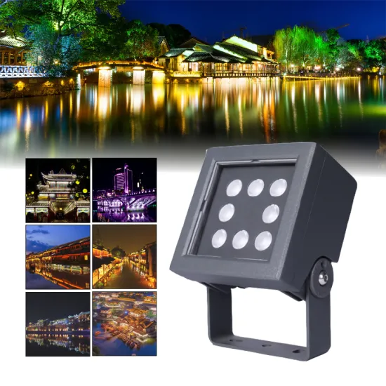 DTLT 18W 8pcs LED Beads Outdoor Square IP66 Waterproof Single Color Stage Light Flood Light