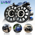 12V Motorcycle Headlight with RGB Angle Eye