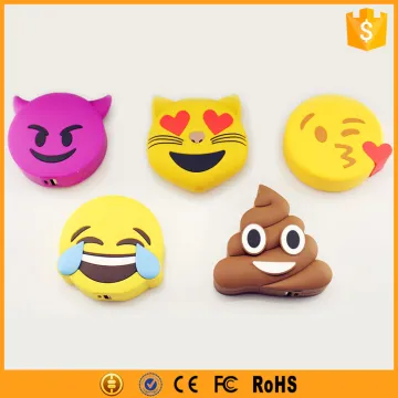 PVC Emoji Mobile Charger Power Bank Emotion Power Bank External Battery Unicorn Power Bank