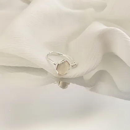 Charming Fashion Factory Wholesale S925 Sterling Silver White Chalcedony Ring Jewelry Set 2023