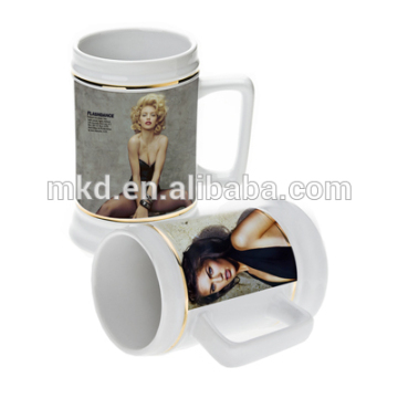 MEIKEDA 22OZ Big ceramic Blank Sublimation beer mug