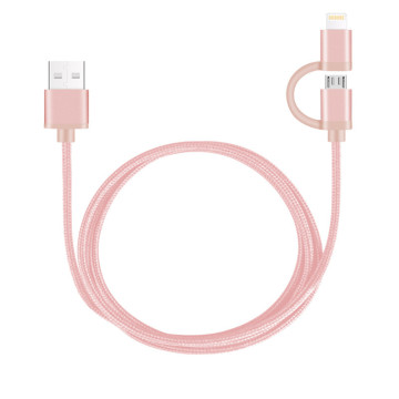 Mfi Certified 2 in1 Lightning Micro USB Cable