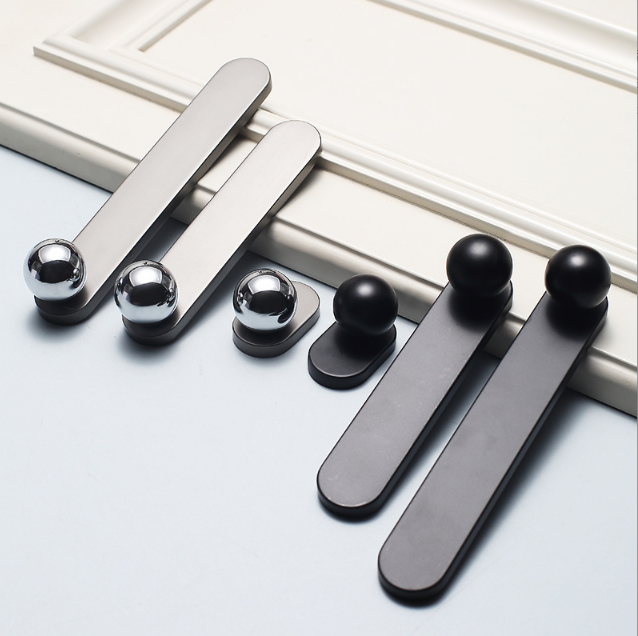Minimalist Yuvarlak Top Çinko Alaşımlı Dolap Çekme Kolları