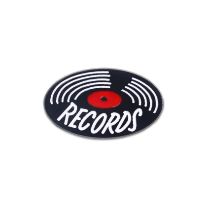 Retro Flower Gramophone Enamel Pin
