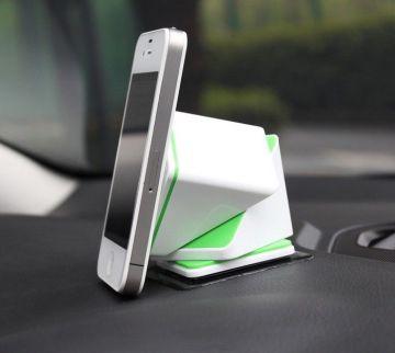 Magic Cube Universal Car Mount Holder White Multiple Positions Rotating