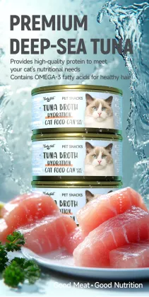 Pet snacks tuna broth hydration cat food can