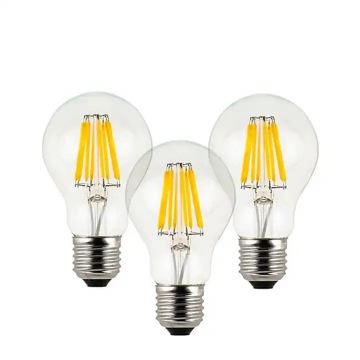 Dimmable LED Filament Bulb - 12V/24V/220V, 2W/4W/6W, B22/E12/E14/E26/E27, Clear/Amber, COB Filament Light
