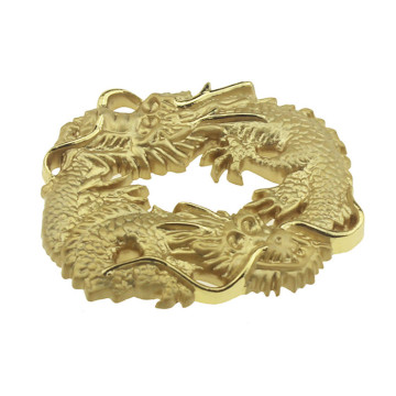 round shape gold plating belt buckle