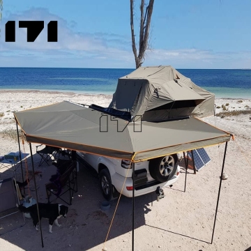Wind Resistant Shade Roof Top Tent for Off-Road Caravans and Camping