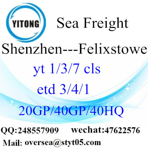 Mar de Porto de Shenzhen transporte de mercadorias para Felixstowe