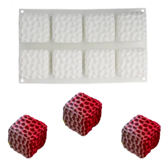 8-Link Rubik's Cube Silicone Mousse Mold for Cakes and Aromatherapy