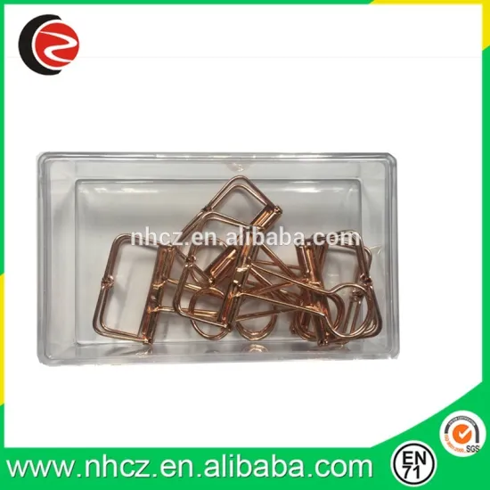 6 pack rose gold wire binder clip 1.25 inch wide