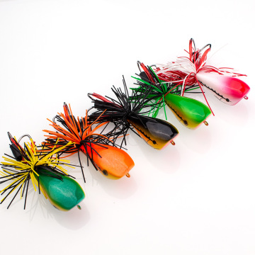 Topwater 5.5cm 9g ABS Hard Plastic Hollow Frog Popper Fishing Lure