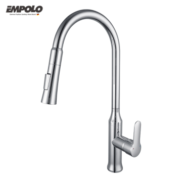 UPC Brass Home Kitchen Faucet - High Body Pull-Down Sprayer, Single Handle, Single Hole Sink Faucet