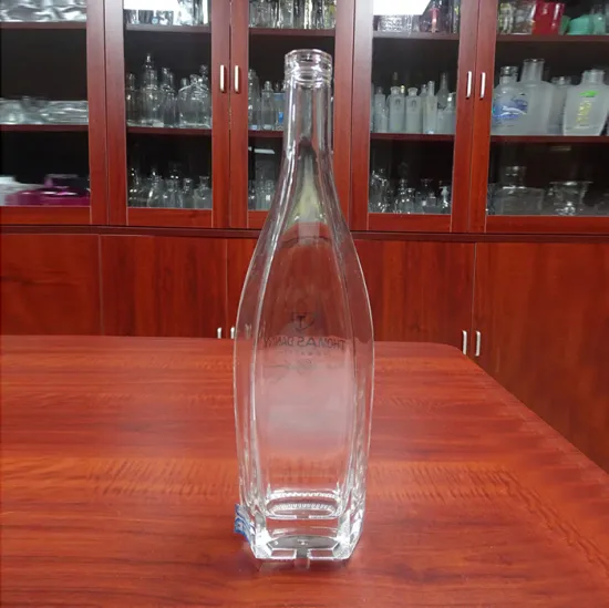 Bar top metalization decal label brandy super flint glass crystal empty bottle 70cl