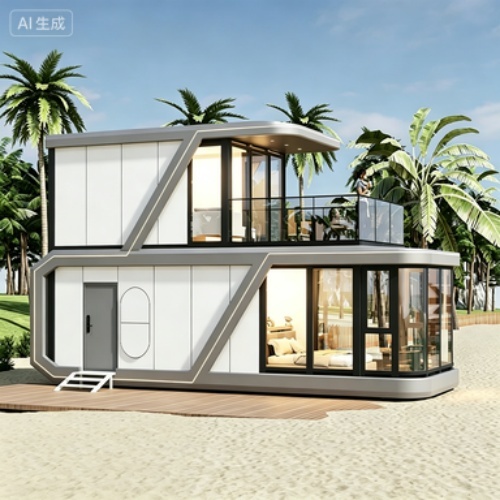 Compact Two-Level Foldable House for On-the-Go Lifestyle