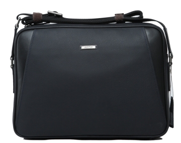 D. Blue Leather Shoulder Messenger Bag