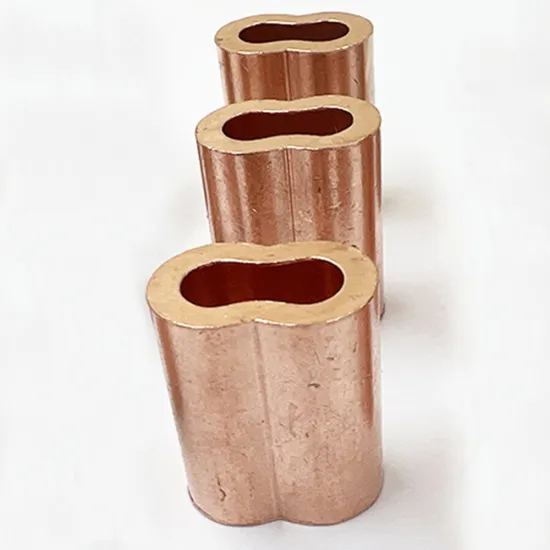 3/32" Copper Hourglass Sleeves, 8 Shape Stop Sleeves Ferrules for Double Barrel Ferrule Application in Wire Rope
