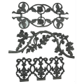 Ornamental wrought iron railing components