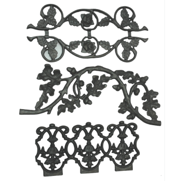 Ornamental wrought iron railing components