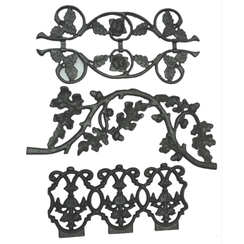 Ornamental wrought iron railing components