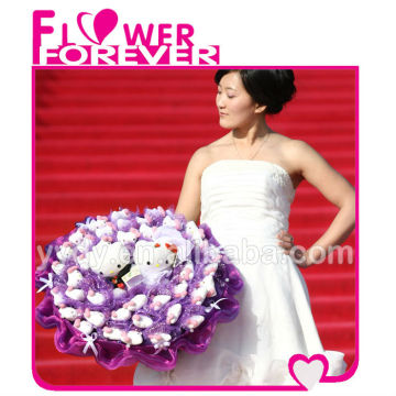 Purple Soft Kitty Bouquet Wedding Souvenirs