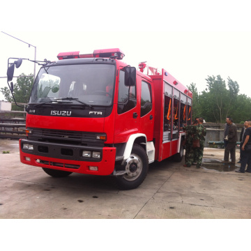 Exportación a Mozambique ISUZU camión de bomberos en polvo