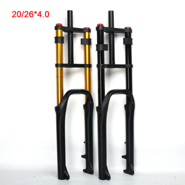 Wholesale Double Shoulder Snow Bike Forks with Magnesium Alloy Rebound Adjustment for Fat Bikes - Front Suspension Forks 20-26*4.0 Inch