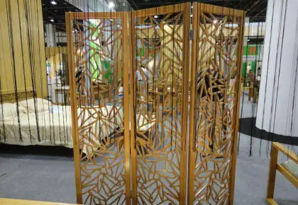 Bamboo screen in living room