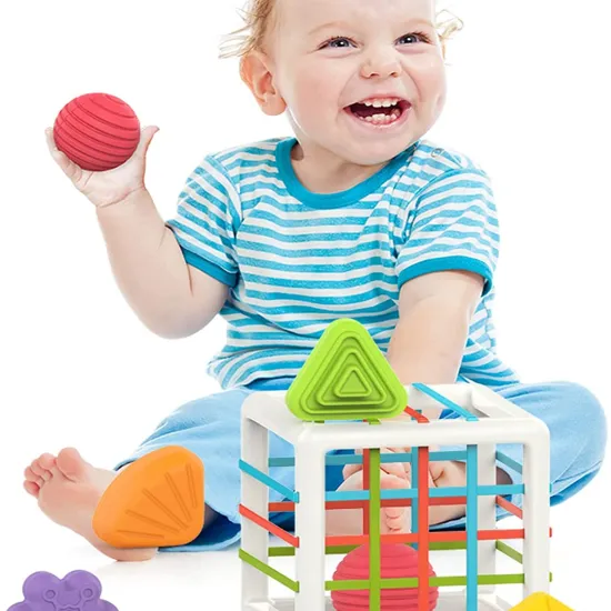 Baby Shape Sorter Sensory Bin Toys: An Early Education Set for Toddlers Aged 6 Months and Up