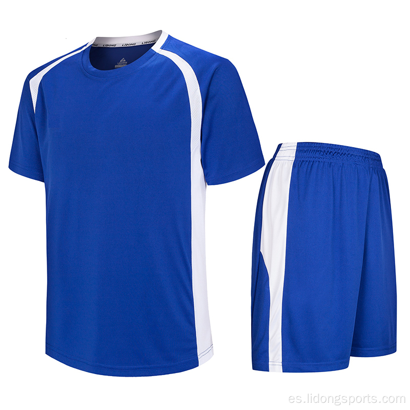 Soccer Team Uniforme Men en blanco Jerseys de fútbol