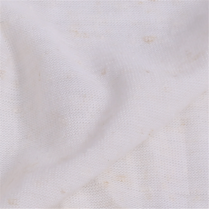White linen  jersey fabric