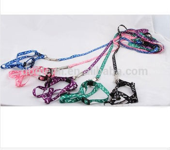 Adjustable paws print rope doggie lead leash harness safty belt