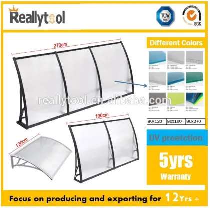 door canopy/door awning/front door canopy/greenhouse/garden shed/car garage/polycarbonate board/rain shelter