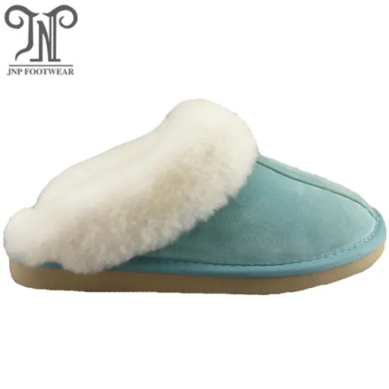Washable bedroom sheepskin sole soft slippers