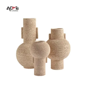 Handcrafted Modern Style Tabletop Vases and Jugs: Unique Pottery Flower Vases for Home Decoration