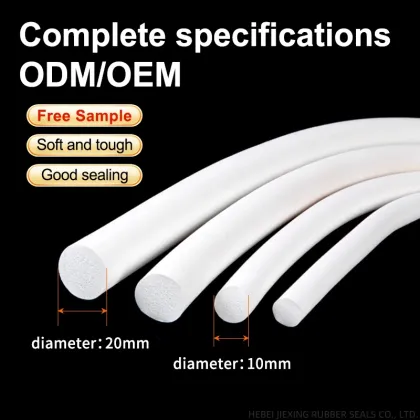 O-shaped white sponge sealing strips