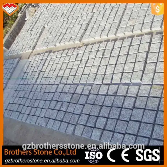 Top quality g603 flamed cube grey granite paving stone cheap g603 granite slab granite paver