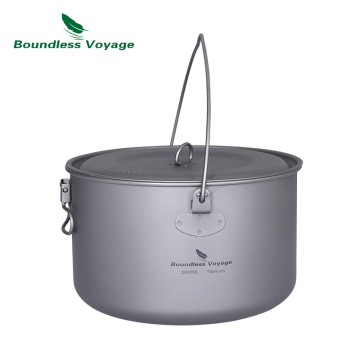 Boundless Voyage 2.9L Titanium Hanging Pots for 3-4 Person Camping Cookware